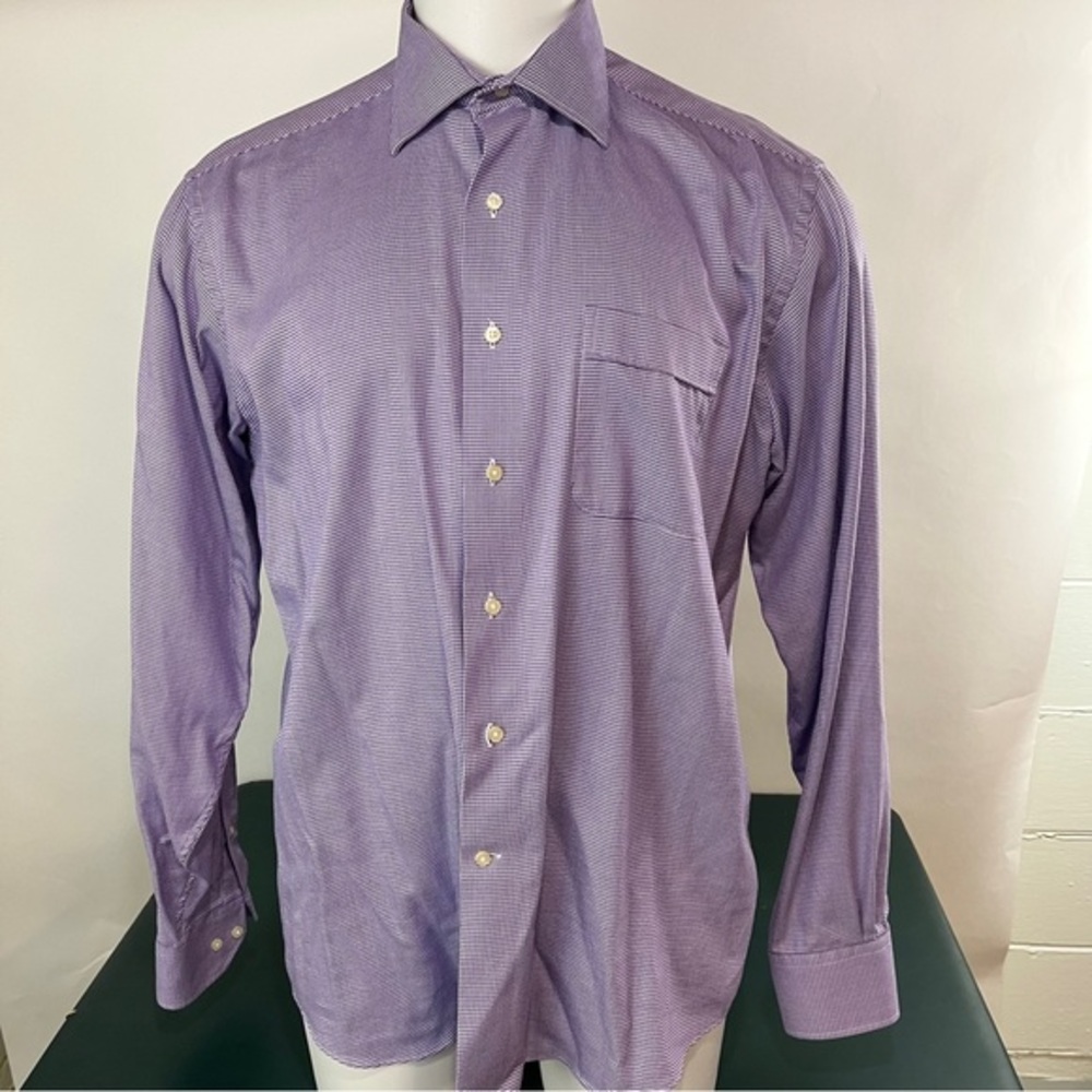 Tommy Bahama Mens Lavender Long Sleeve Button Down Shirt 16 1/2 (539)